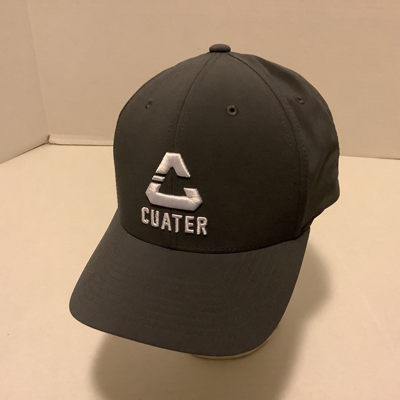 Cuater Travis Mathew Flex Fit Tech Golf Hat Gray With White Logo SnapBack Cap - Picture 15 of 16